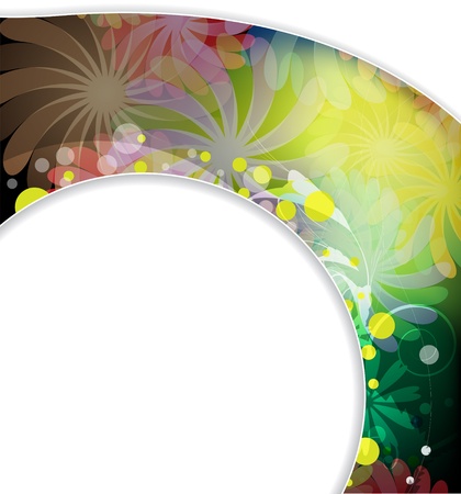 Transparent background with a fabulous floral elementsのイラスト素材