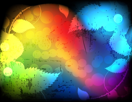 Spectral background with deciduous elementsのイラスト素材