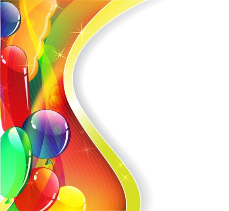 Transparent balloons on a bright backgroundのイラスト素材