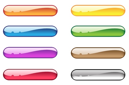 ight transparent aqua buttons  Bright series royalty free stock illustrationのイラスト素材