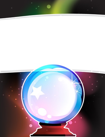 Magic Crystal ball  on a mysterious backgroundのイラスト素材