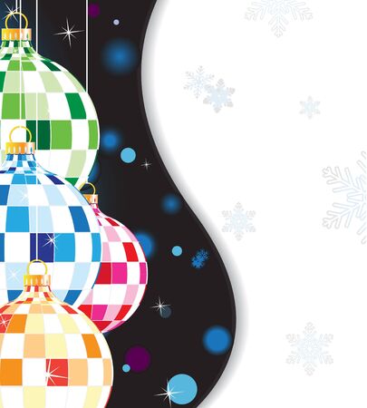 Original Christmas decorations with glitter and snowflakesのイラスト素材