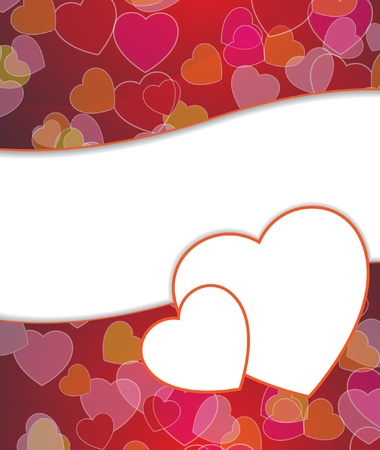 White hearts on wavy  pink backgroundのイラスト素材