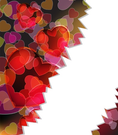 Chopped background with  Valentineのイラスト素材