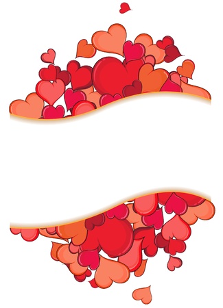 Hand-drawn hearts on white backgroundのイラスト素材