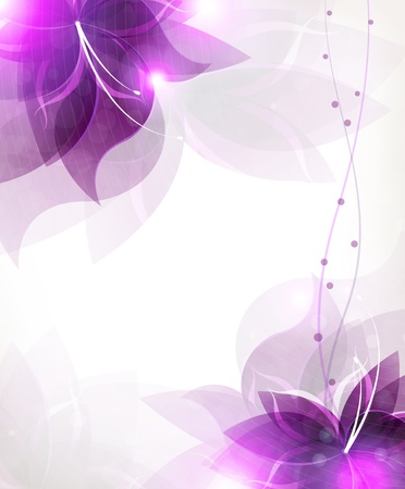 Transparent lilac flowers on a white backgroundのイラスト素材