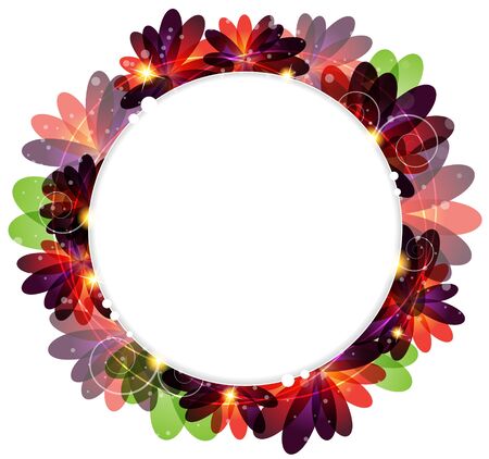  Glowing flower on a white background  Abstract floral background with place for textのイラスト素材