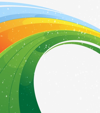 Blue green and yellow concentric abstract background のイラスト素材