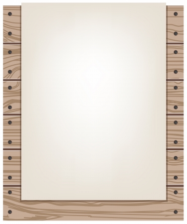 Sheet of paper on wooden boardsのイラスト素材