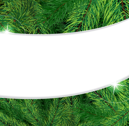 Green Spruce branches. Abstract Christmas background with place for text のイラスト素材
