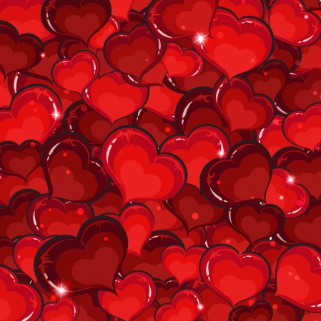 Sparkling hearts.  Saint Valentine's Day backgroundのイラスト素材