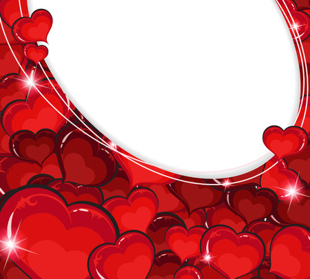 Valentine's Day hearts with white place for text のイラスト素材
