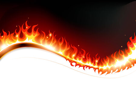 Fire with sparks against a dark background with place for textのイラスト素材