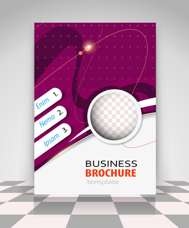 Purple abstract vector business background. Creative flyer design, poster, booklet, brochureのイラスト素材