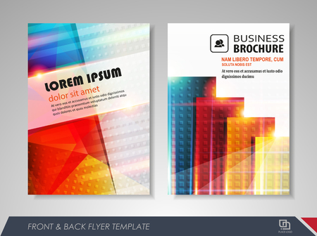 Front and back page brochure template. Flyer design, leaflet cover for business  presentations, magazine covers, posters, booklets, banners.のイラスト素材