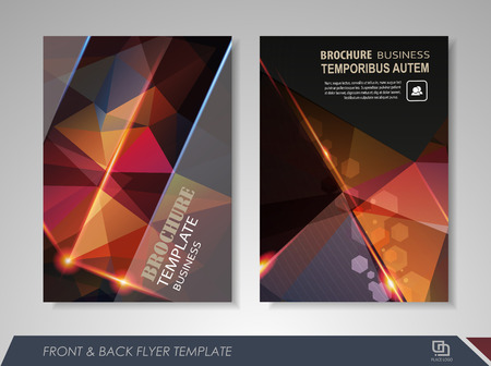 Front and back page brochure template. Flyer design, leaflet cover for business  presentations, magazine covers, posters, booklets, banners.のイラスト素材