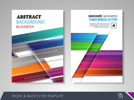 Front and back page brochure template. Flyer design, leaflet cover for business  presentations, magazine covers, posters, booklets, banners.のイラスト素材