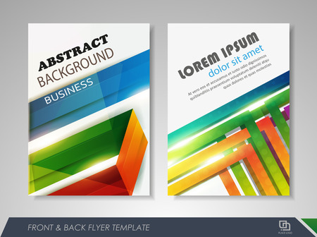 Front and back page brochure template. Flyer design, leaflet cover for business  presentations, magazine covers, posters, booklets, banners.のイラスト素材