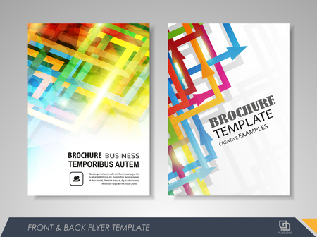Front and back page brochure template. Flyer design, leaflet cover for business  presentations, magazine covers, posters, booklets, banners.のイラスト素材