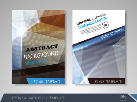 Front and back page brochure template. Flyer design, leaflet cover for business  presentations, magazine covers, posters, booklets, banners.のイラスト素材