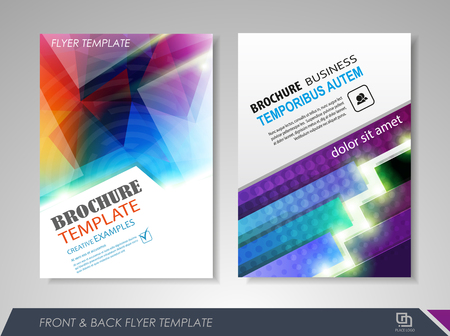 Front and back page brochure template. Flyer design, leaflet cover for business  presentations, magazine covers, posters, booklets, banners.のイラスト素材