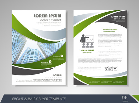 Front and back page brochure template. Flyer design, leaflet cover for business  presentations, magazine covers, posters, booklets, banners.のイラスト素材