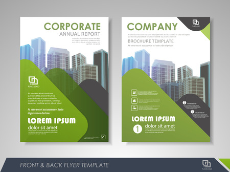 Front and back page brochure template.のイラスト素材