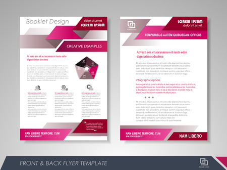 Purple annual report brochure flyer design template. Leaflet cover presentation abstract background for business, magazines, posters, booklets, banners. Layout in A4 size. Easily editable vector format.のイラスト素材