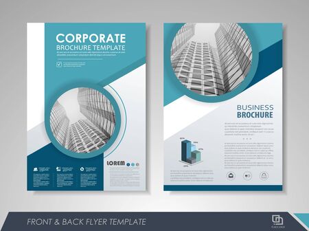 Annual report brochure, flyer design template, poster, magazine cover. Abstract business background.のイラスト素材