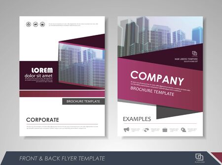 Modern purple Brochure design, Brochure template, Brochures, Brochure layout, and more.のイラスト素材