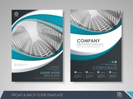 Modern blue Brochure design, Brochure template, Brochures, Brochure layout, Brochure cover, and Brochure templates.のイラスト素材