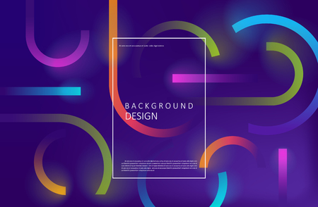 Colorful geometric neon background. Fluid motion shapes composition with transparent blend. Eps10 vector formatのイラスト素材