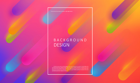 Colorful geometric neon background. Fluid motion shapes composition with transparent blend. Eps10 vector formatのイラスト素材