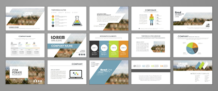 Design element for slide infographic. Presentation template for business annual report, flyer and leaflet, corporate marketing, annual report, banner, advertising, brochureのイラスト素材
