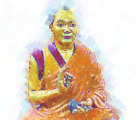 buddha sitting in the posture of Meditationの写真素材