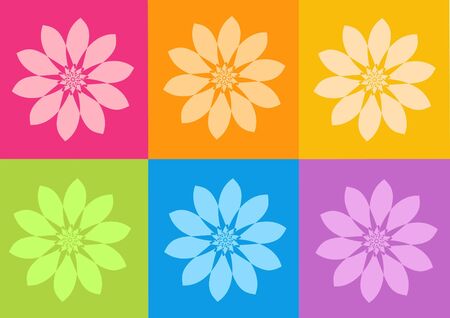 yoga yantras flowers - computer generated clipartの写真素材