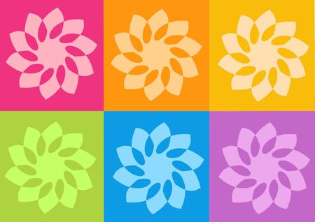 yoga yantras flowers - computer generated clipartの写真素材