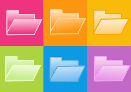 3d folder icon - computer generated clipartの写真素材
