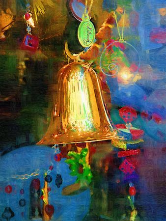 christmas painting clipart - computer generated illustrationの写真素材