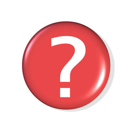 3d question mark icon - computer generated