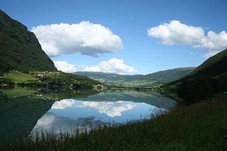 beautiful lanscapes from norwegian fjords  in the summer - europe travel