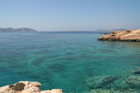 beautiful sea landscape from greece islands - europe travelの写真素材