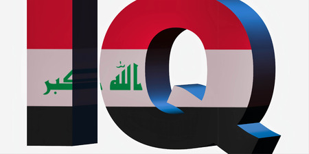 3d Standard Country Code Letters - Abbreviation Standart Code - Iraqの写真素材