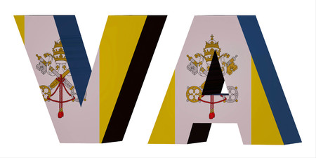 3d Standard Country Code Letters - Abbreviation Standart Code - Vatican Cityの写真素材
