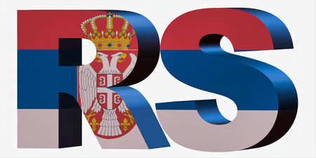 3d Standard Country Code Letters - Abbreviation Standart Code - Serbiaの写真素材