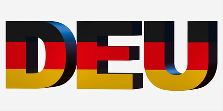 3d Standard Country Code Letters - Abbreviation Standart Code - Germanyの写真素材