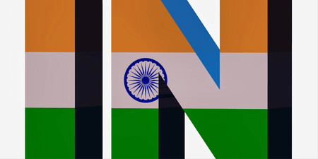 3d Standard Country Code Letters - Abbreviation Standart Code - Indiaの写真素材