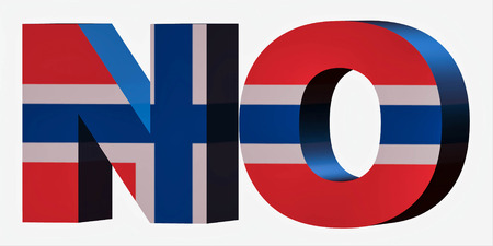 3d Standard Country Code Letters - Abbreviation Standart Code - Norwayの写真素材
