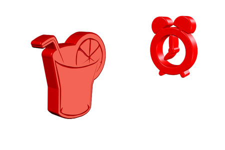 3d tea and clock - concept five a clock