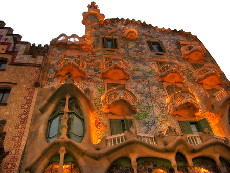 Antoni Gaudi Batllo house - Spain, Barcelona, arhitectureのeditorial素材